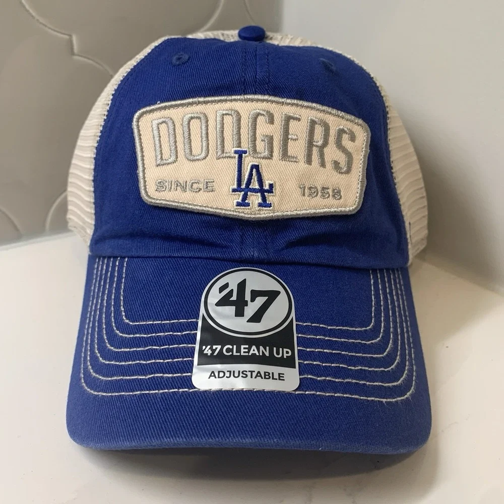 Los Angeles Dodgers '47 Brand Cleanup Royal Trucker Snapback Adjustable Hat OSFM